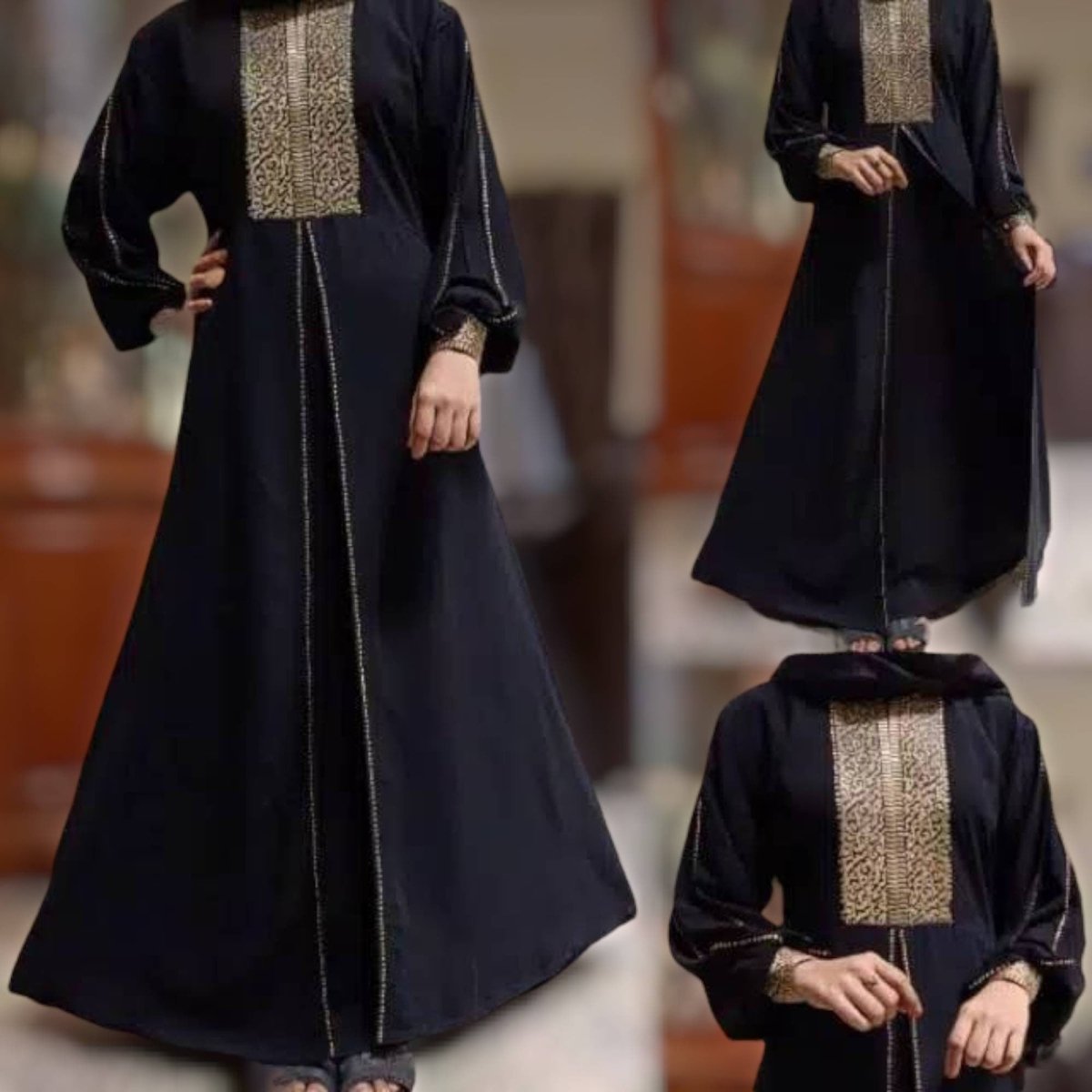 Luxury Abaya Black Dubai Dress For Hajj and Umrah