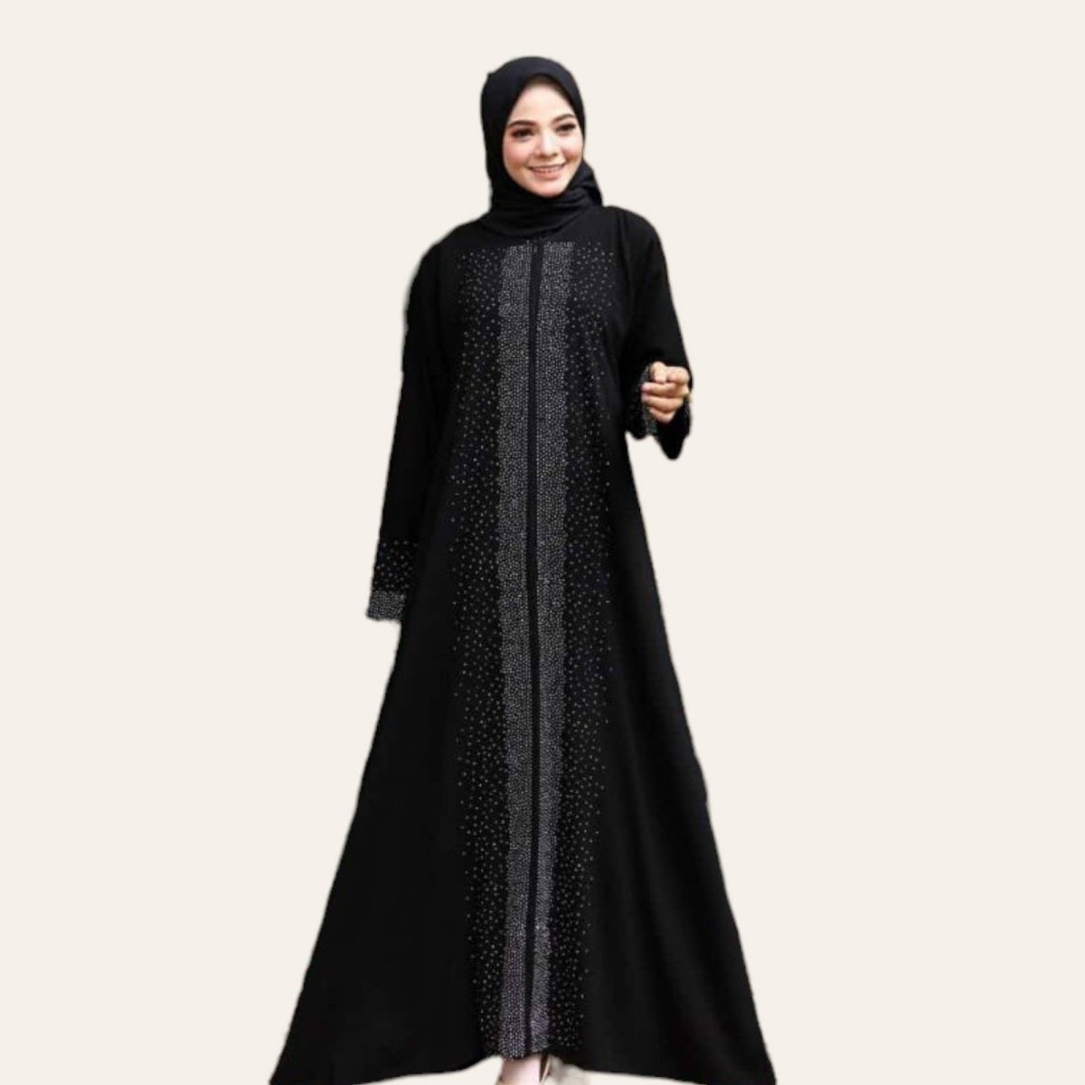 Luxury Saudi Black Abaya for Women Dress Muslim