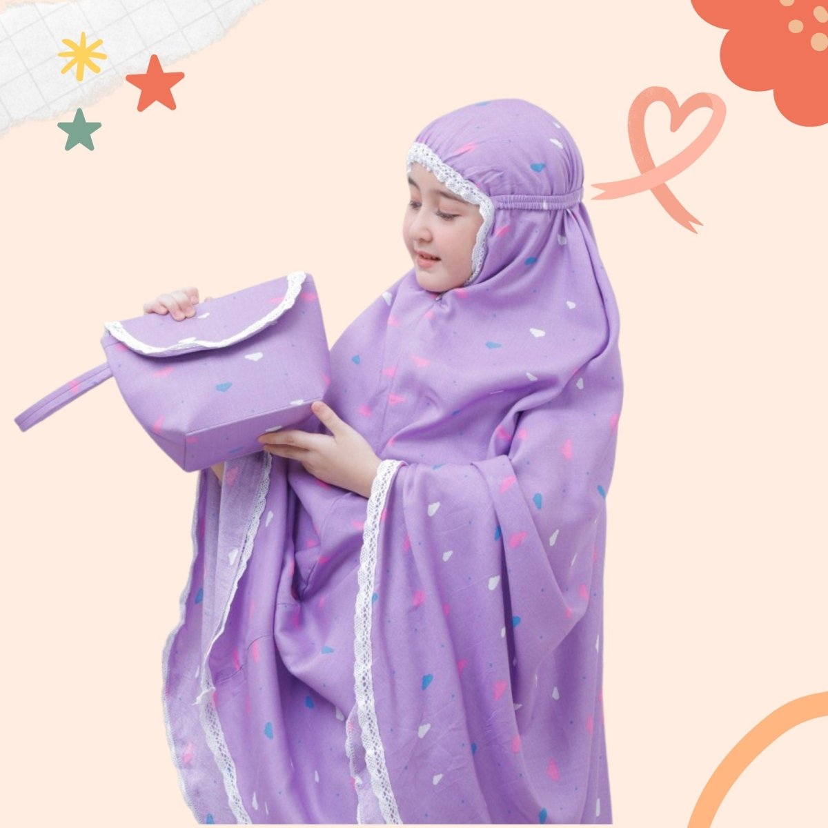 Girl Islamic Prayer Dress for Salah