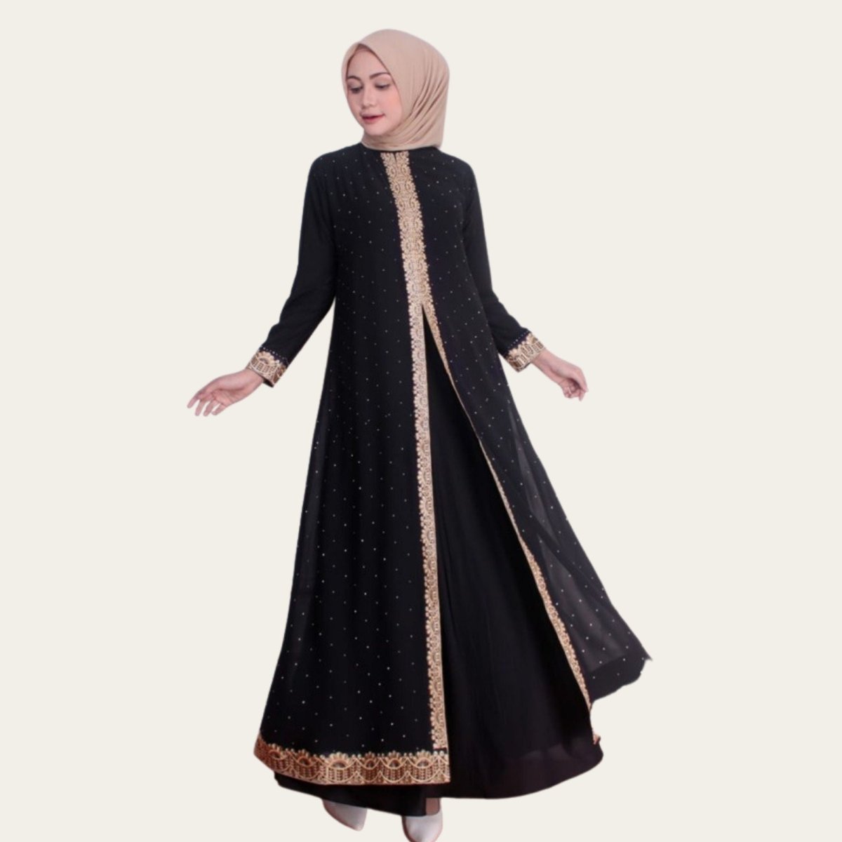 Abaya Saudi Arabia Black Eid Dress for Women Muslim | Zhaviah Abaya Saudi Arabia Black Eid Dress for Women Muslim | Zhaviah