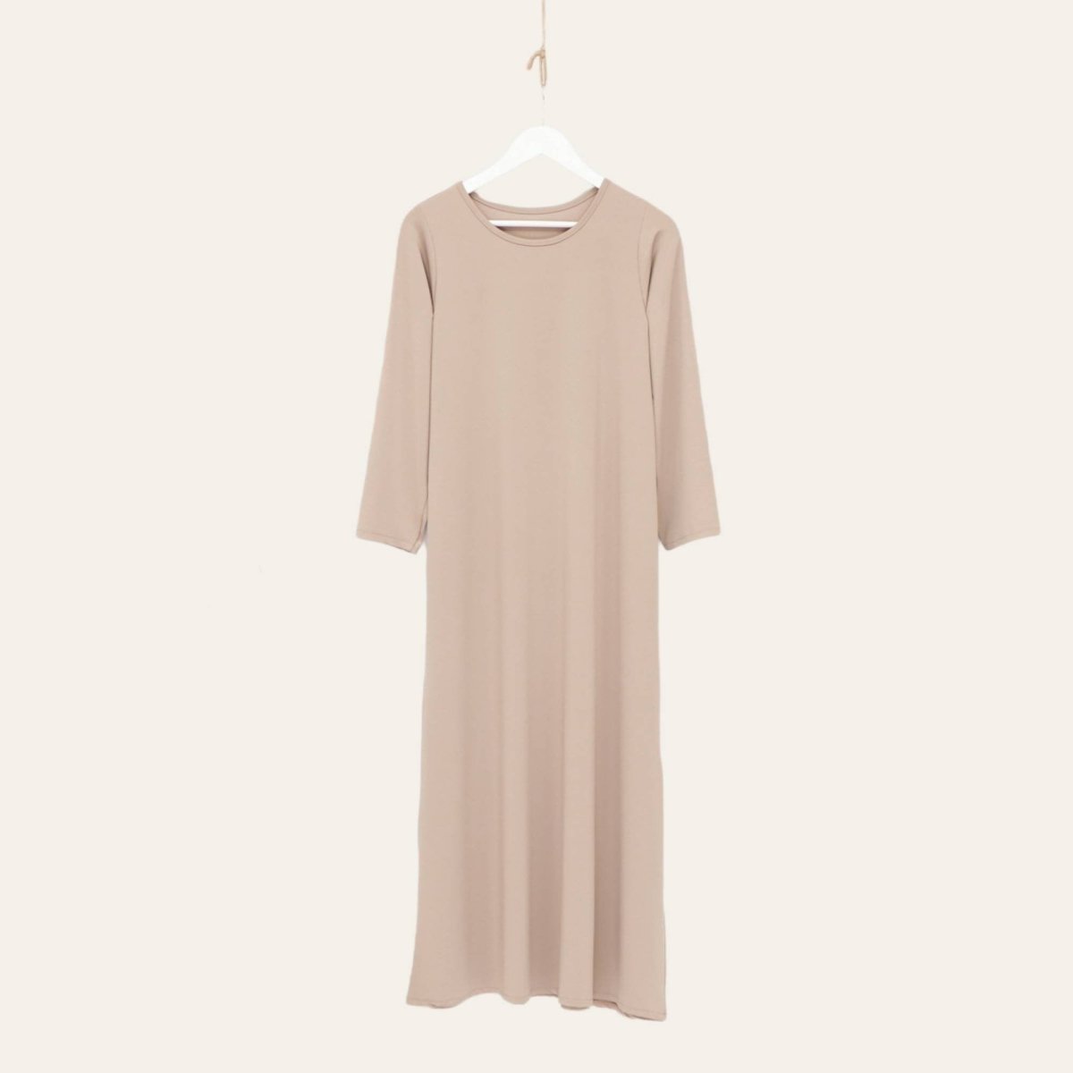 brown Basic Inner Dress Abaya for Women