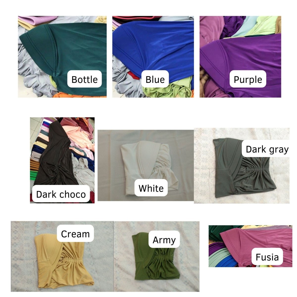 Plain Khimar Veil, Ruffle Hijab Rumina