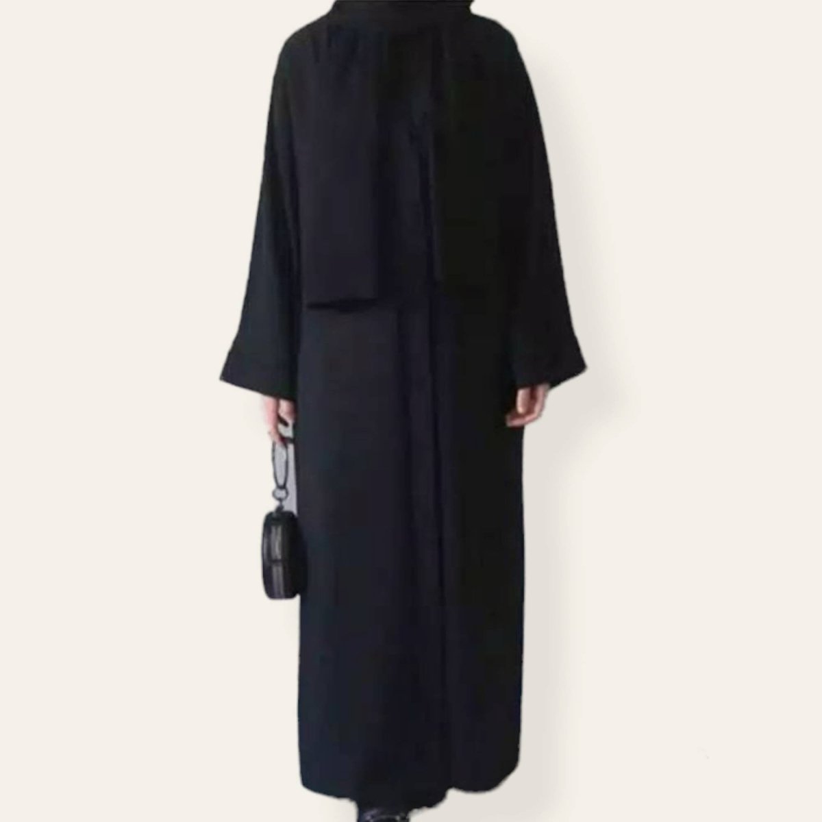 Plain Black Abaya Simple Dress for Women Muslim