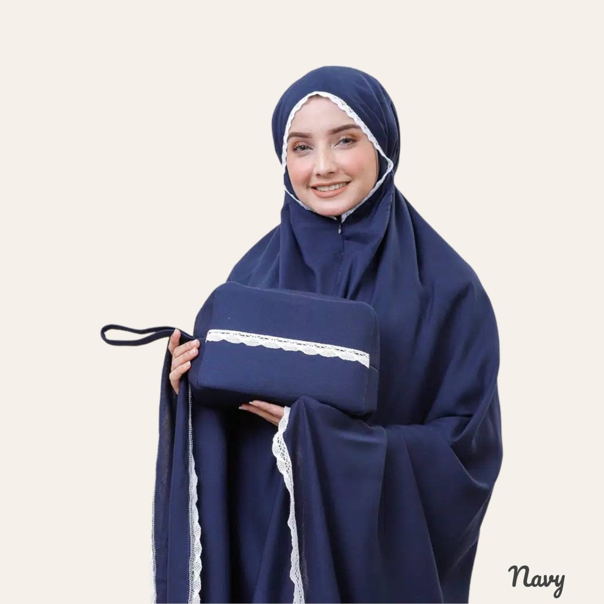 blue Abaya Set Salah Prayer Dress for Women Muslim
