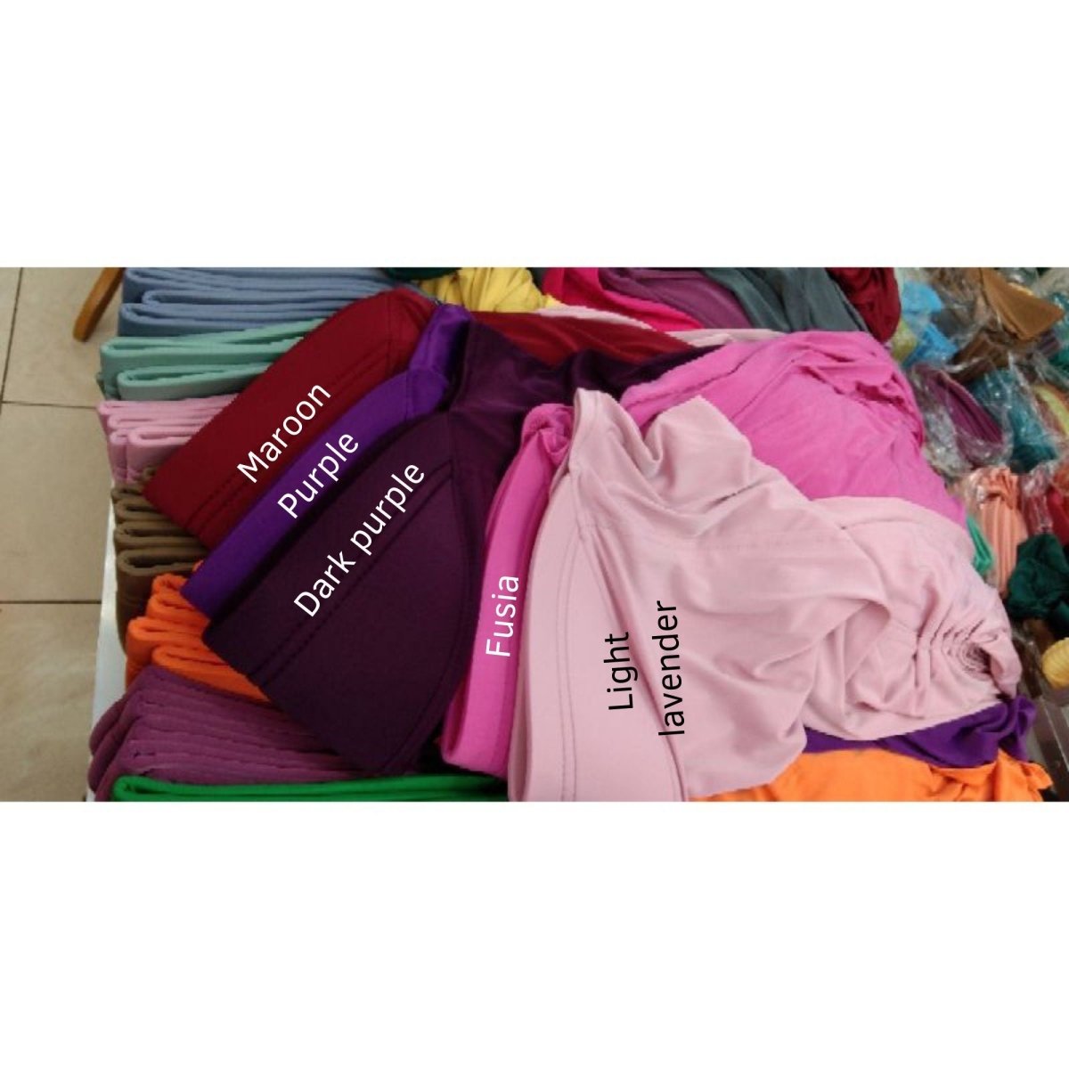 Plain Khimar Veil, Ruffle Hijab Rumina