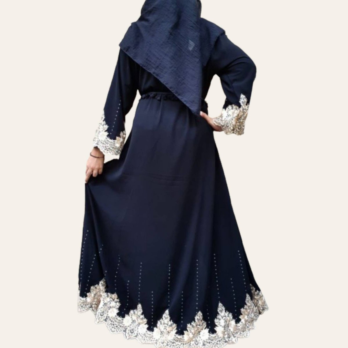 Luxury Black Abaya Eid Dress for Women