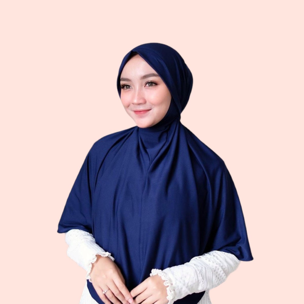Blue instant hijab