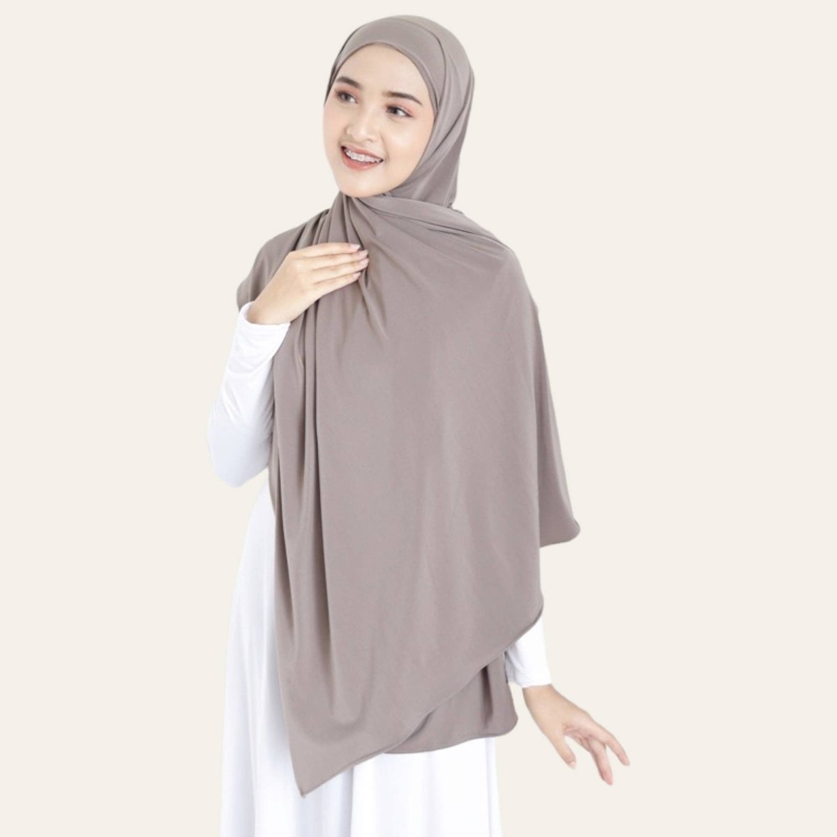 gray hijab shawl pashmina
