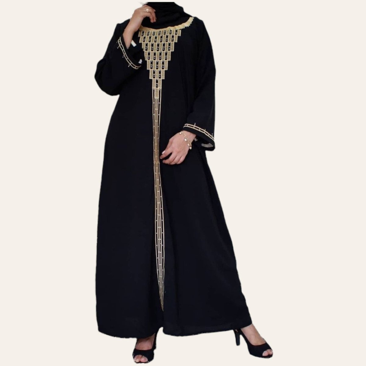 Women Black Saudi Abaya for Hajj and Umrah