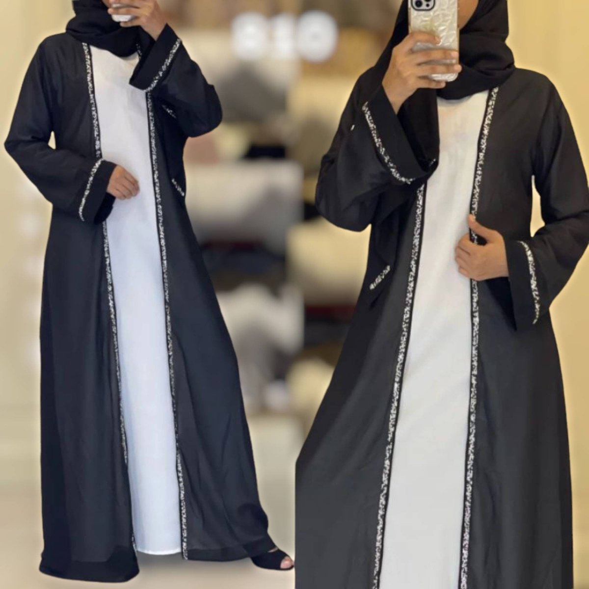 Abaya Dubai Outer Include Inner Dress for Woman Muslim
