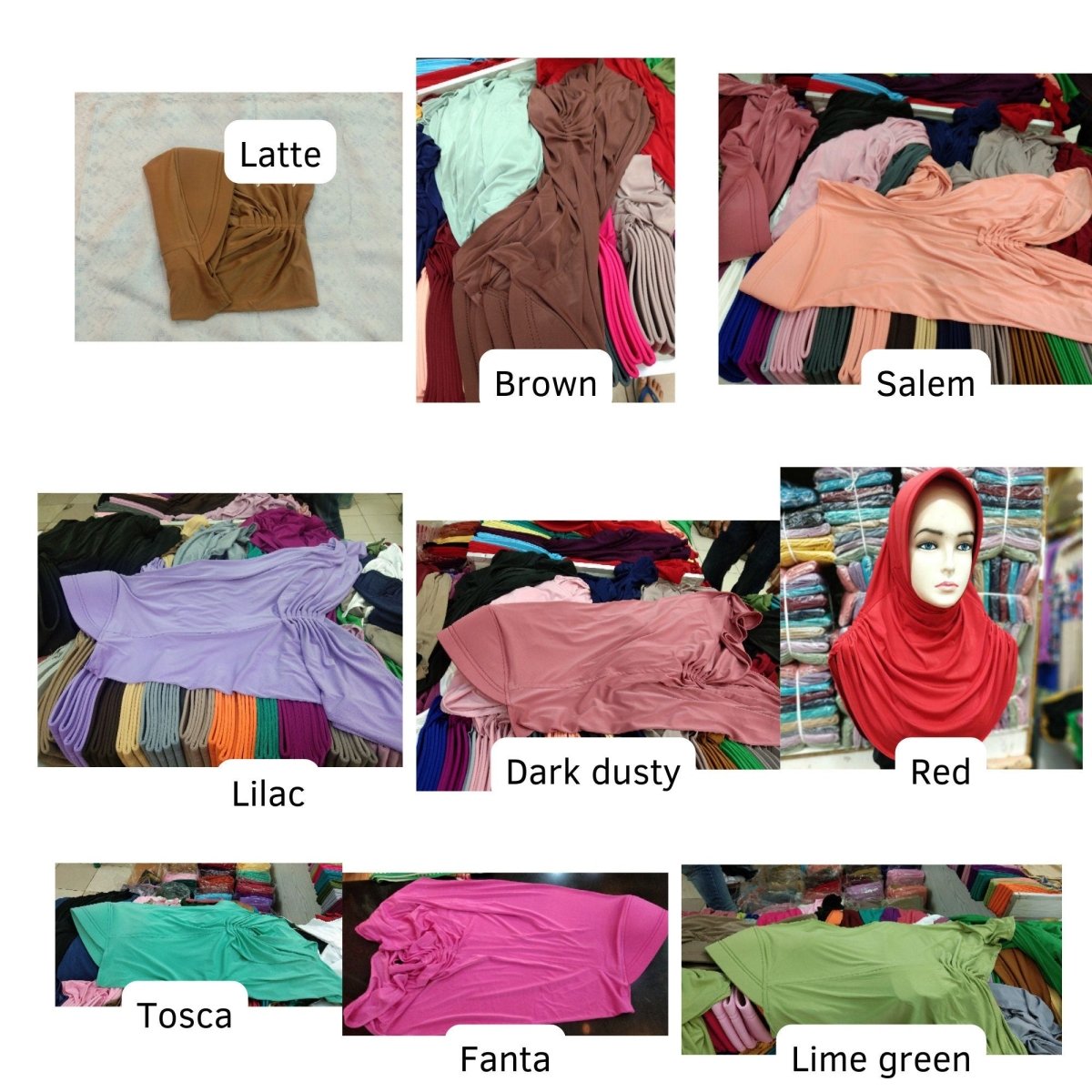 Plain Khimar Veil, Ruffle Hijab Rumina