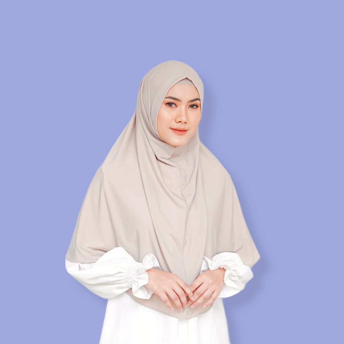 beige jersey hijab for women