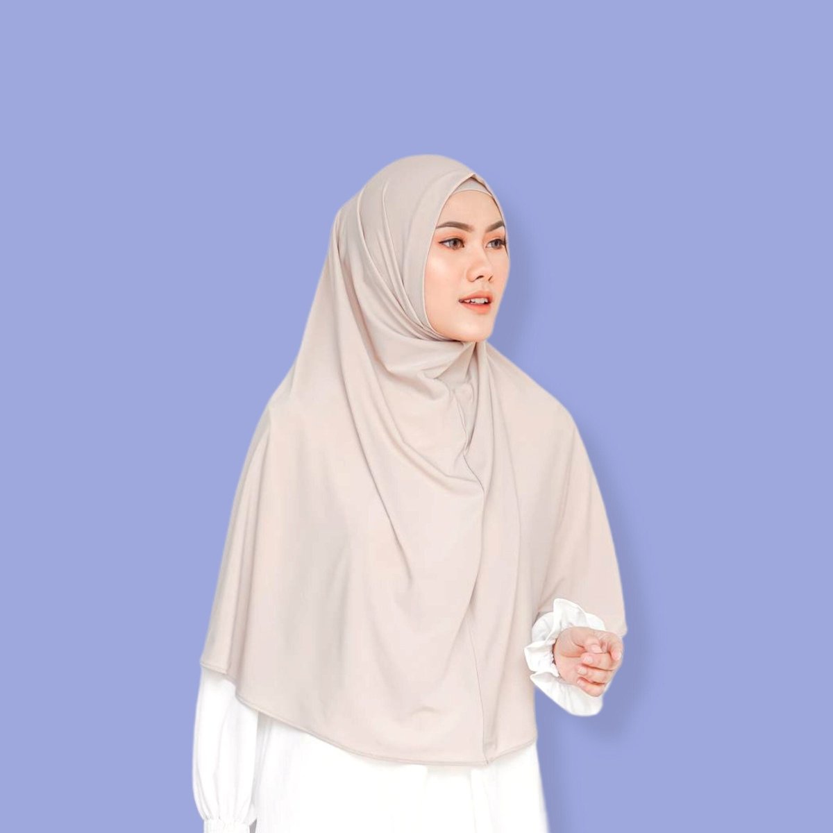beige jersey hijab for women