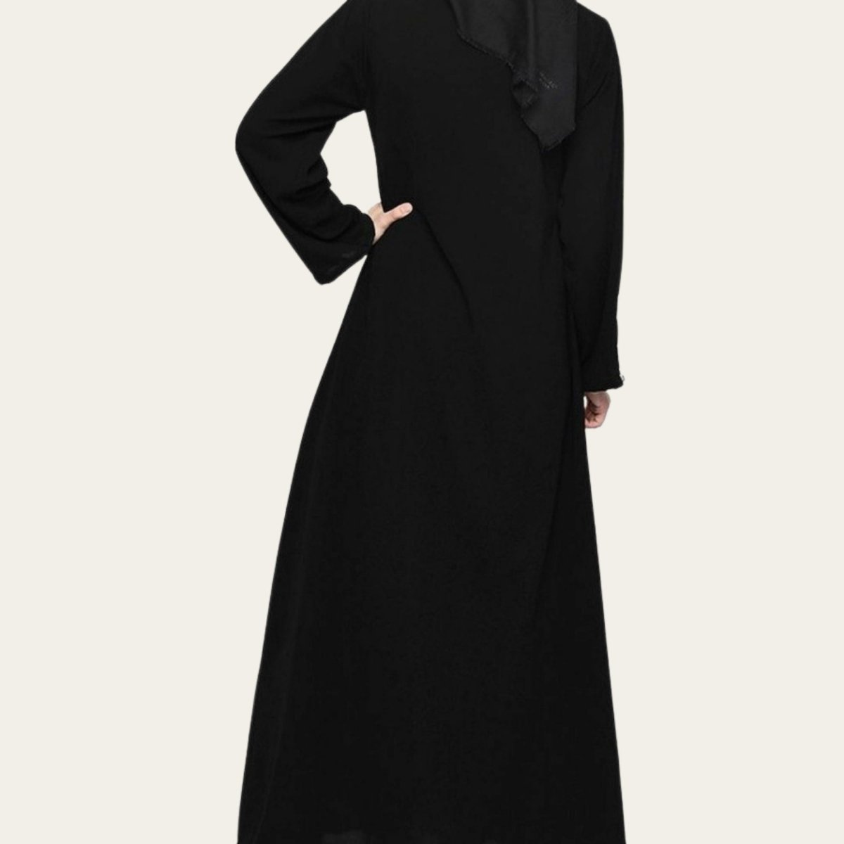 Women Plus SIze Abaya Dress with Open Front Zipper