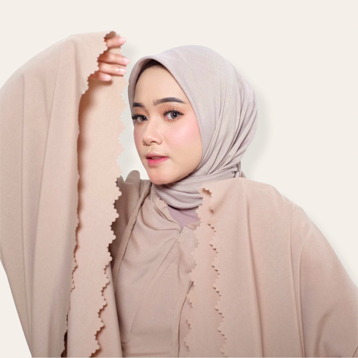 brown Modest Salah Prayer Robe Silk Abaya for Women Muslim