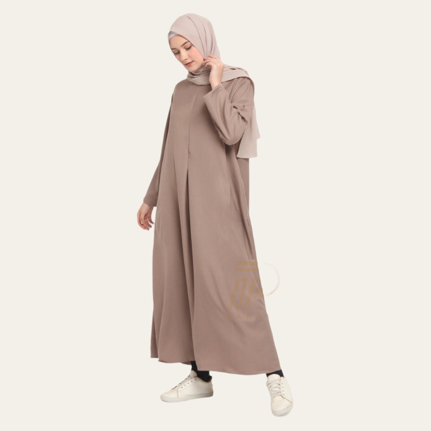 Modest Brown Abaya Dress for Hajj and Umrah | Zhaviah