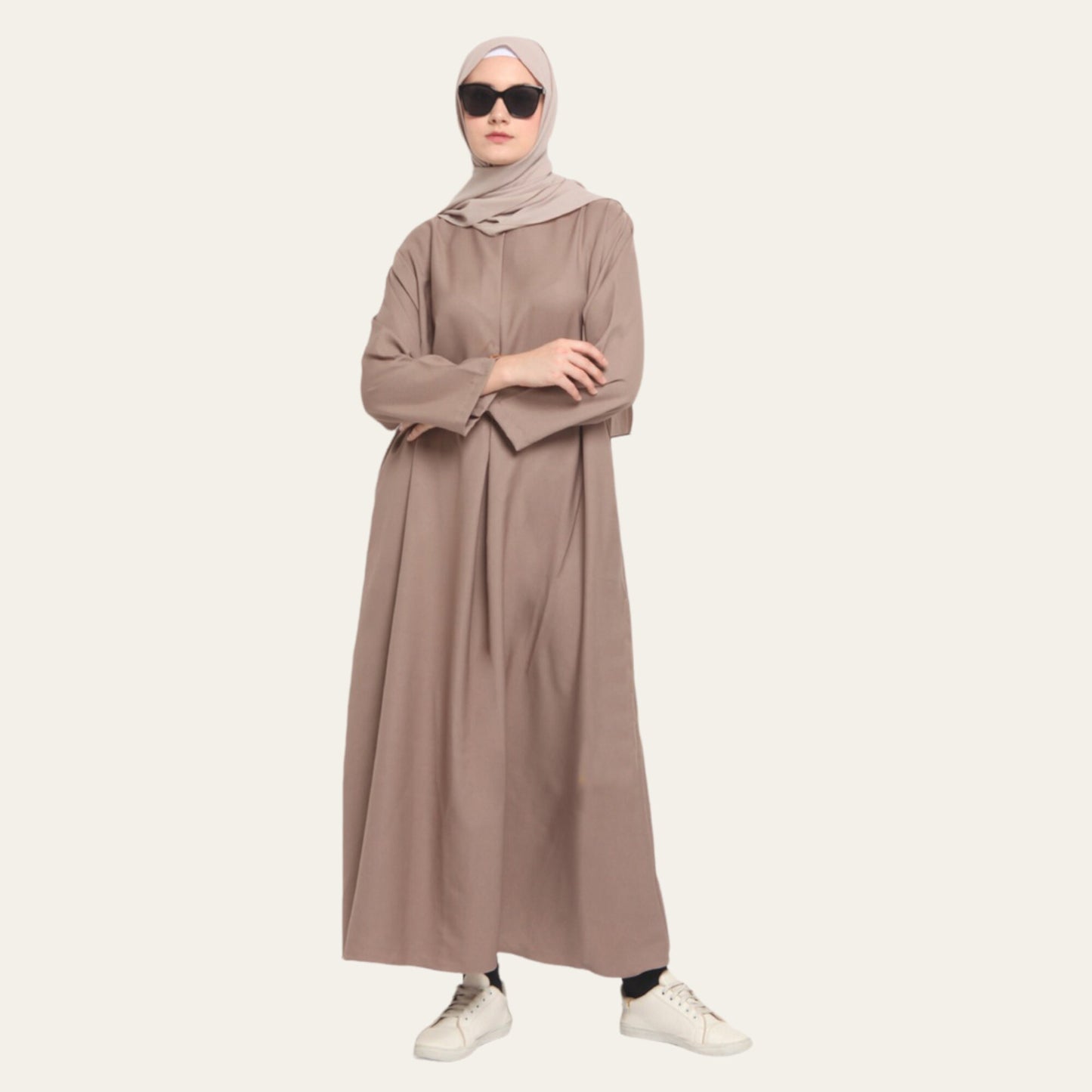 Modest Brown Abaya Dress for Hajj and Umrah | Zhaviah