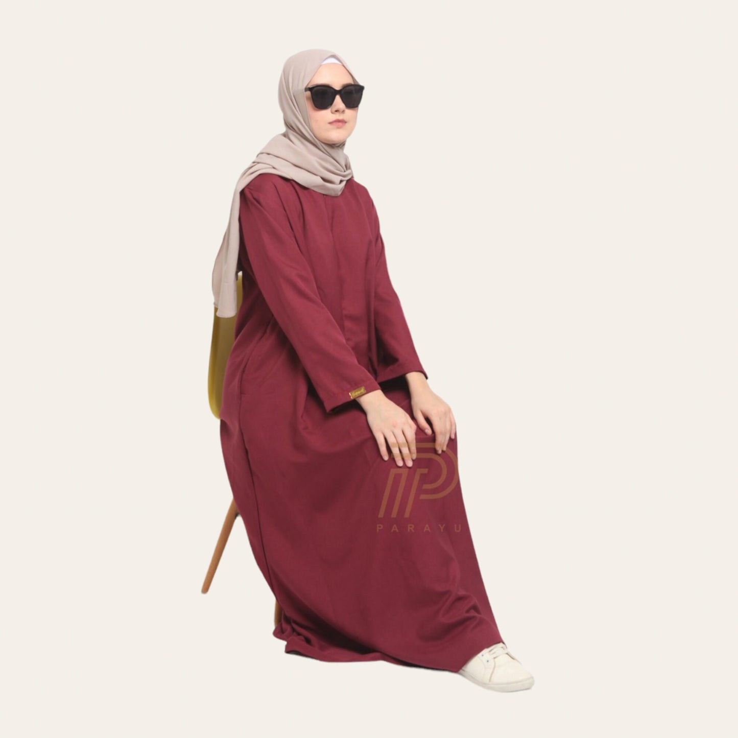 Red Plain Abaya Dress for Women | Zhaviah