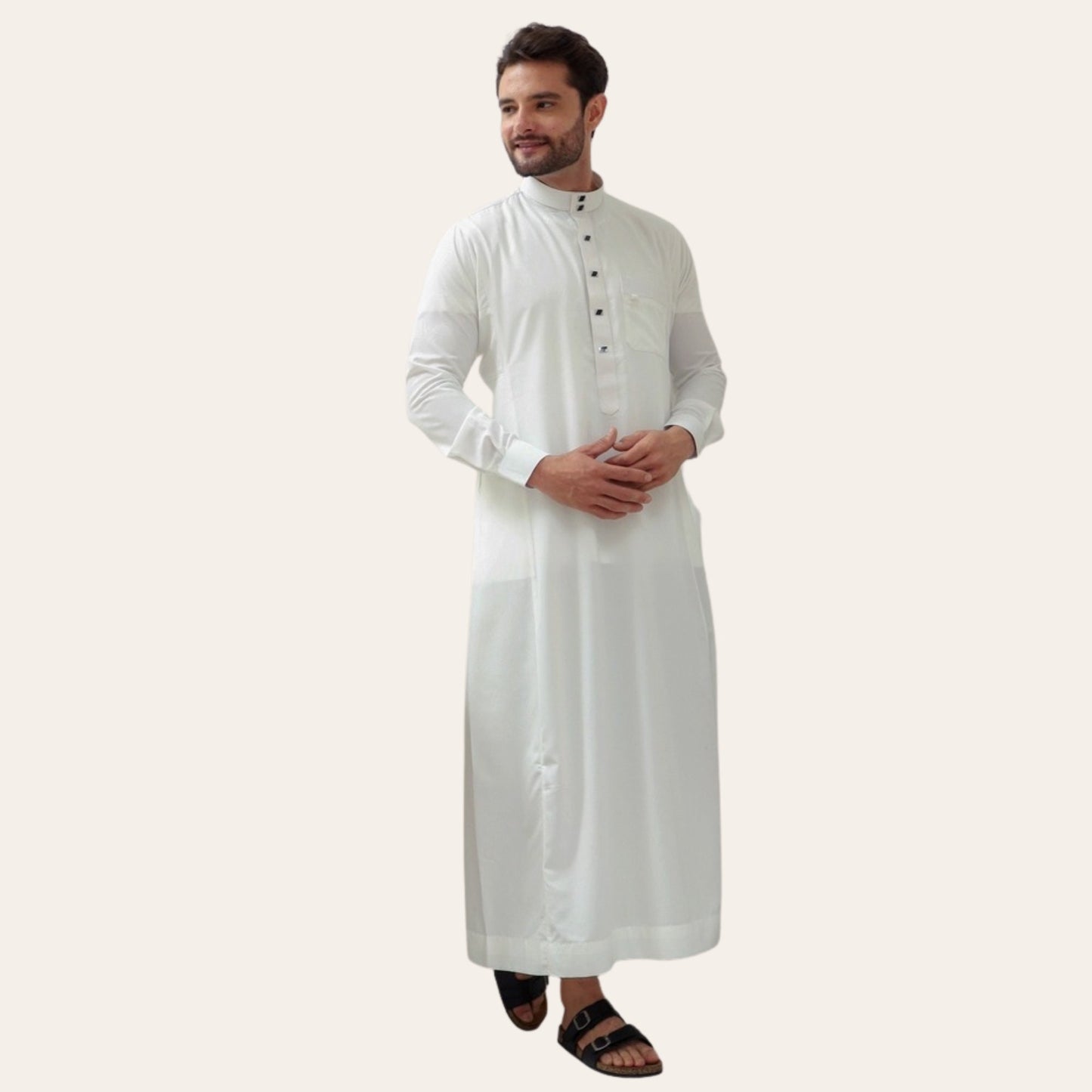White Palestinian Thobe Modest Mens Wear | Zhaviah