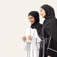 Black and White Open Abaya Dress with Belt for Women Muslim - Zhaviah