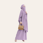 Purple Two-piece Overall Niqab Hijab Dress for Women Muslim  Zhaviah