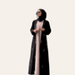 Women Abaya 2 Pieces Dress with Outer and Ribbon | Zhaviah