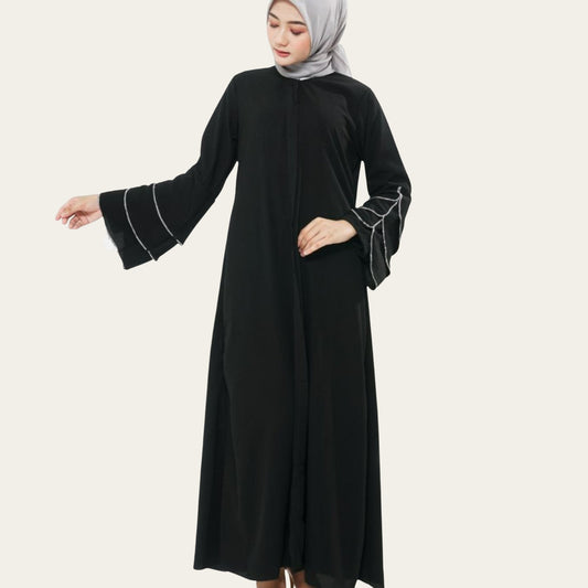 Flowy Black Abaya for Women Eid Dress | Zhaviah
