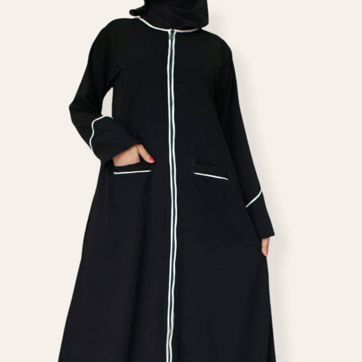 Women Black Abaya for Eid Dresses with Pocket | Zhaviah