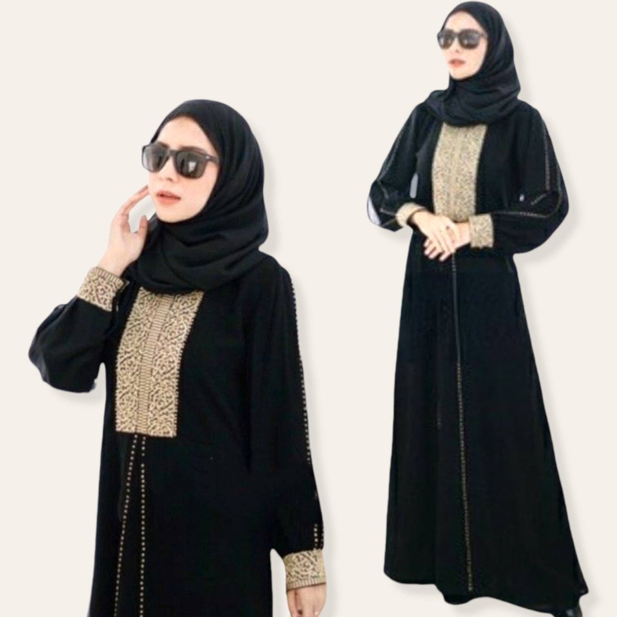 Luxury Abaya Black Dubai Dress For Hajj and Umrah