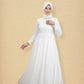 White Abaya Muslim Dress - Zhaviah