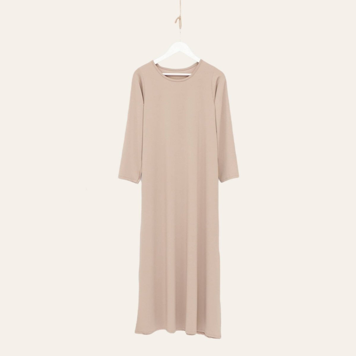 brown Basic Inner Dress Abaya for Women 