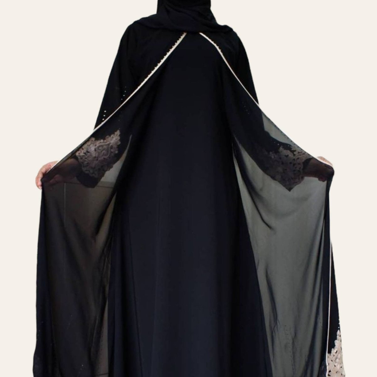 Luxury Black Abaya Eid Dress for Women