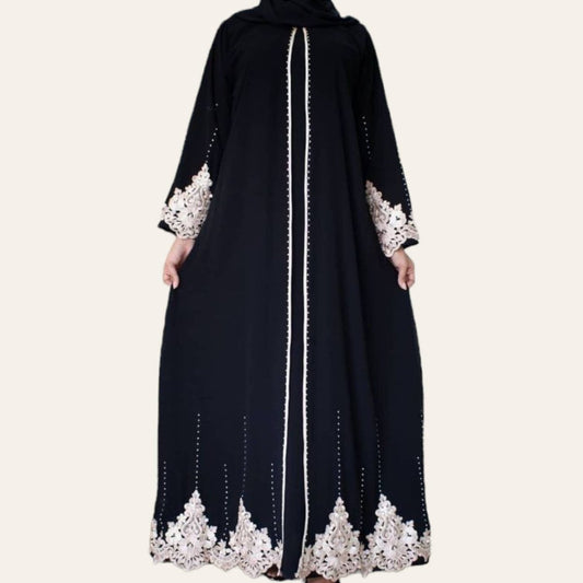Luxury Black Abaya Eid Dress for Women