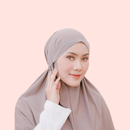 brown hijab Long Khimar for Muslim Women