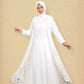 White Abaya for Women Modest Muslim Hajj Clothing - Zhaviah