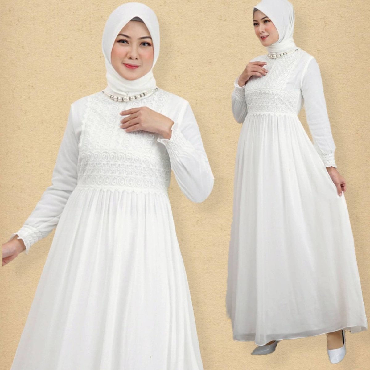 White Abaya Dress - Zhaviah
