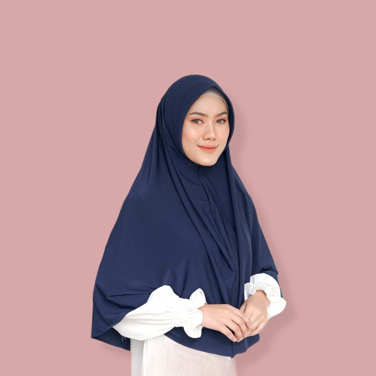 blue instant hijab