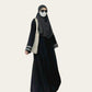 Woman Lace Black Abaya Dubai for Eid Dress