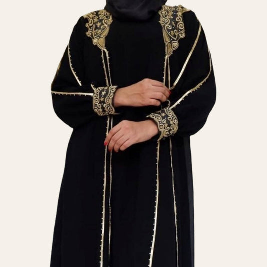 Black Dubai Abaya Outer for Women Muslim