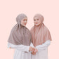 Long Khimar Hijab for Muslim Women, Instant Jersey Hijab Ribbon