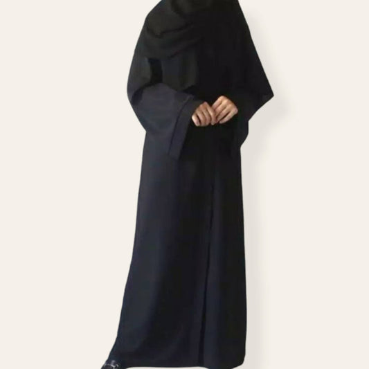 Plain Black Abaya Simple Dress for Women Muslim