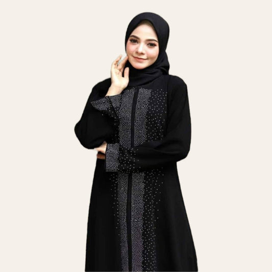 Luxury Saudi Black Abaya for Women Dress Muslim