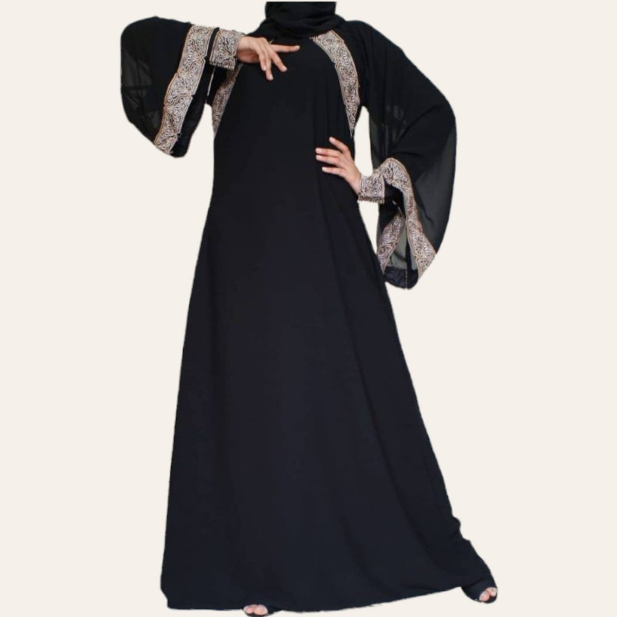 Black Kaftan Abaya Dubai for Women Muslim