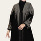 Black Abaya Embroidered Outer Dress for Women