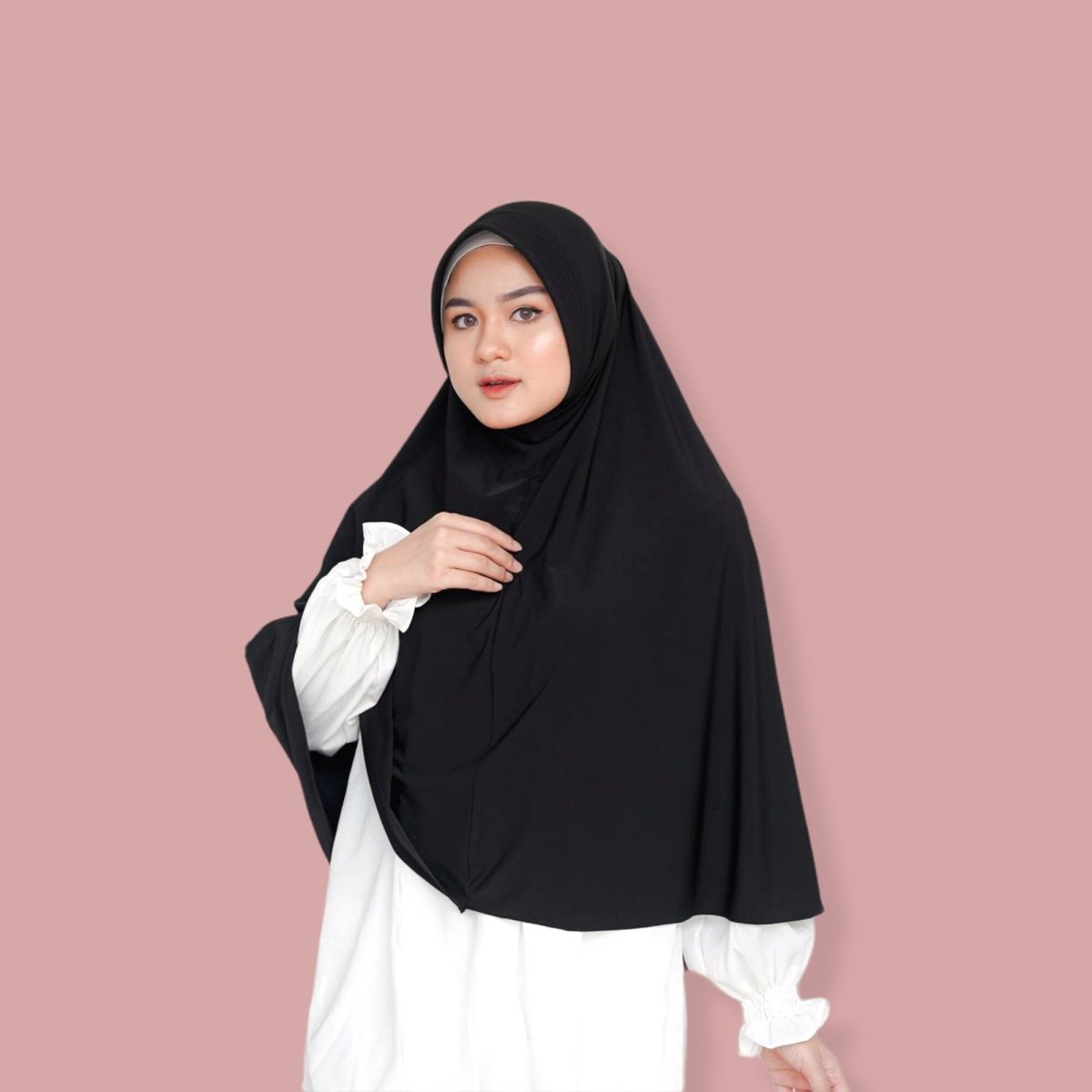 black instant hijab