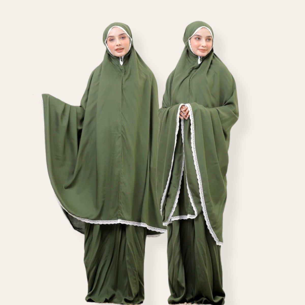 green Salah Prayer Robe for Women Muslim