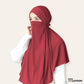 red maroon jersey hijab for women