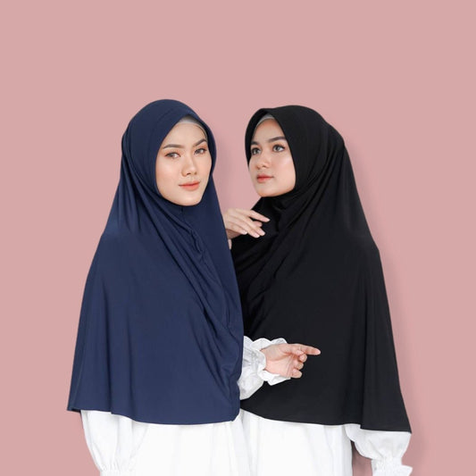 black and blue hijab