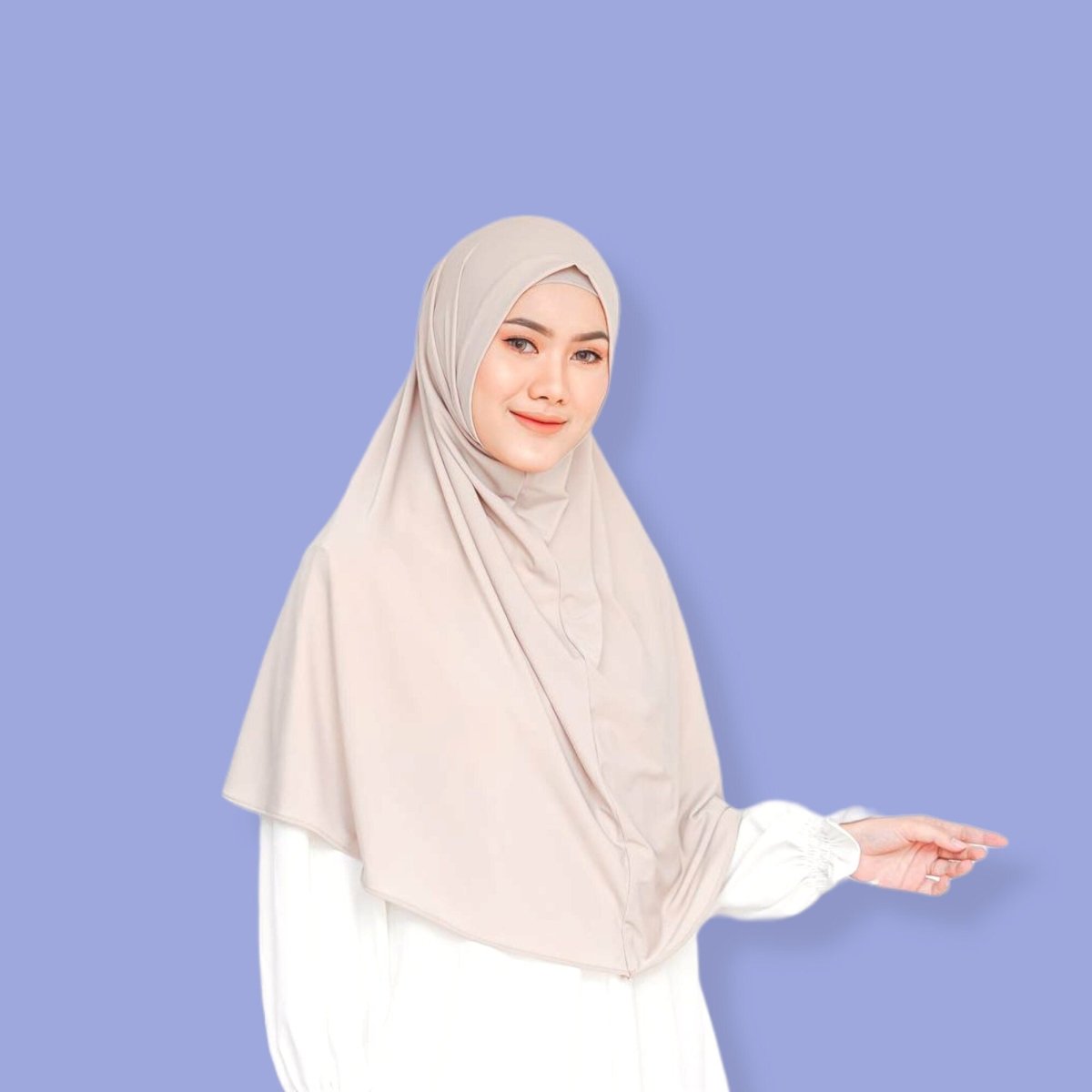beige jersey hijab for women