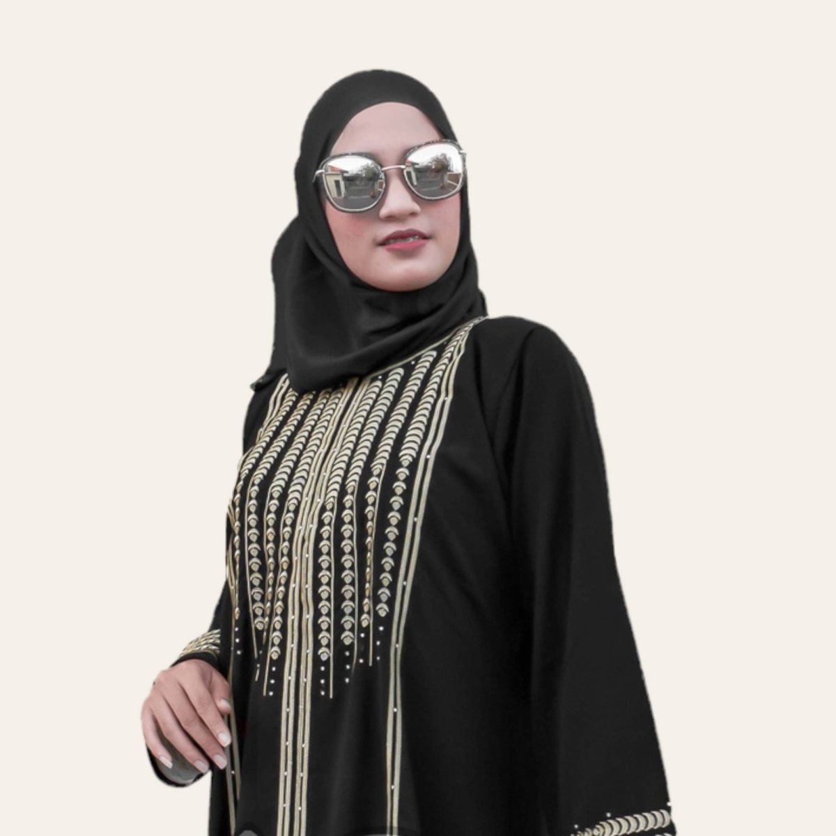 Embroidered Black Abaya for Women Eid Dress